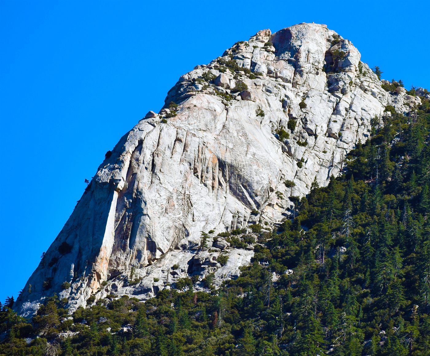Climbers ascending Tahquitz Rock